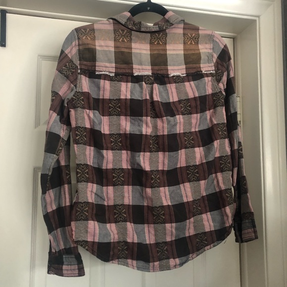 Free People We The Free Colorful Button Up Long Sleeve - Picture 6 of 9